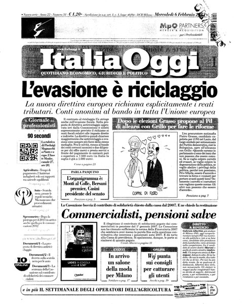 Italia oggi : quotidiano di economia finanza e politica